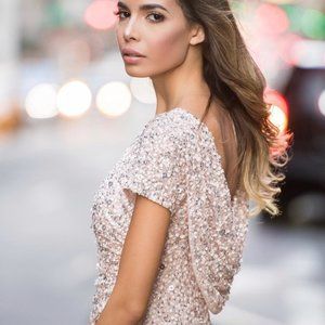 Adrianna Papell | Sequin Gown with Cowl Ba…